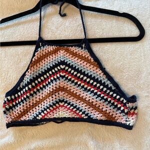 Forever 21 Vibrant Crochet Halter Top